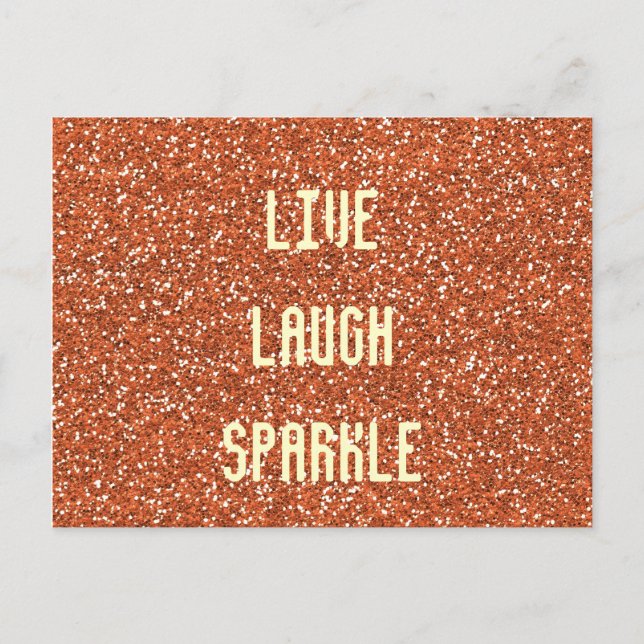 Live Laugh Sparkle Postcard (Front)