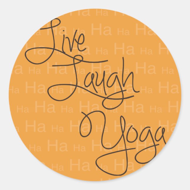 Live Laugh Yoga Classic Round Sticker (Front)