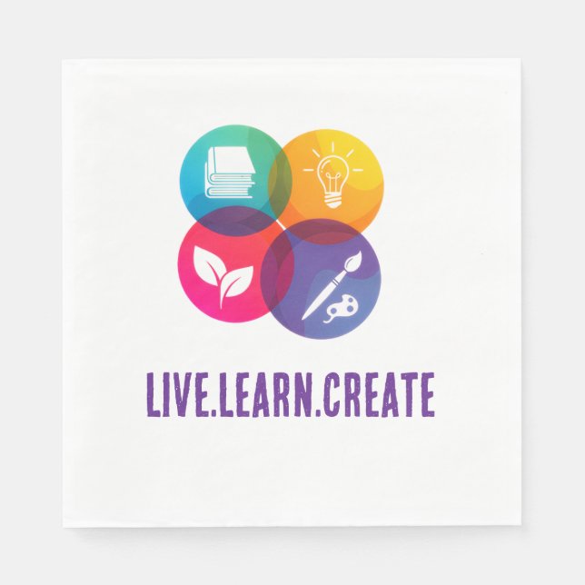 Live.Learn.Create Napkins (Front)