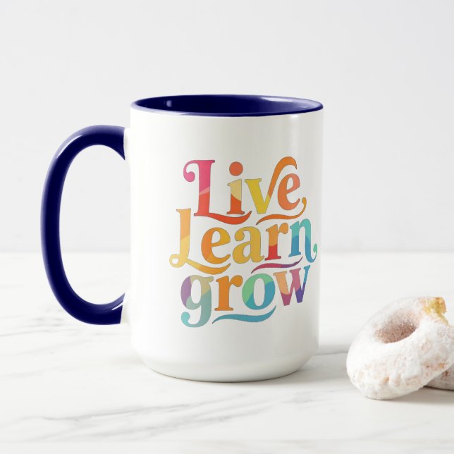 Live Learn Grow Mug (With Donut)