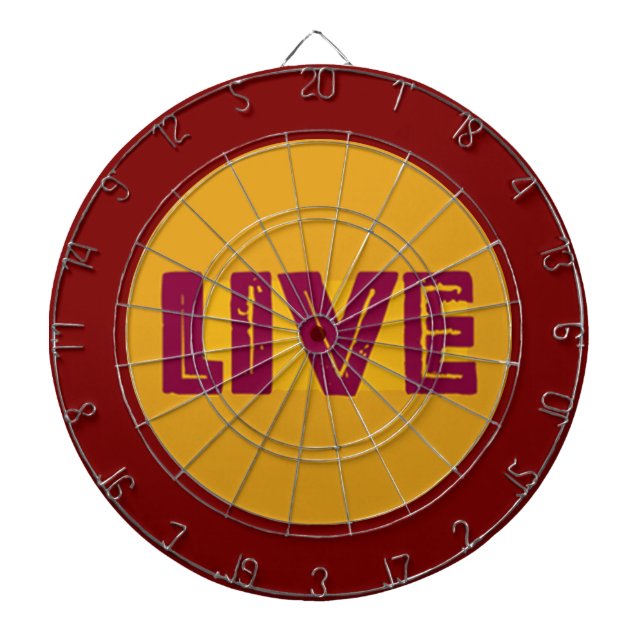Live & Let Live In Orbit Dart Board (Front)