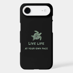 Live Life at Your Own Pace Green Turtle IPhone  17 Air Case