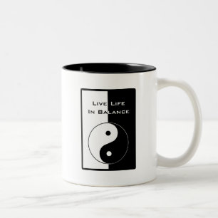 Live Life in Balance Two-Tone Coffee Mug