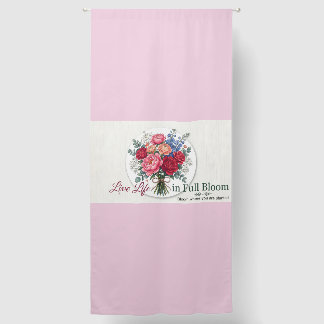 • Live Life in Full Bloom Floral Table Runner Blackout Curtains