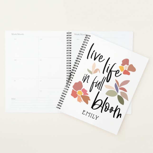 Live Life In Full Bloom Motivational Quote Planner (Display)