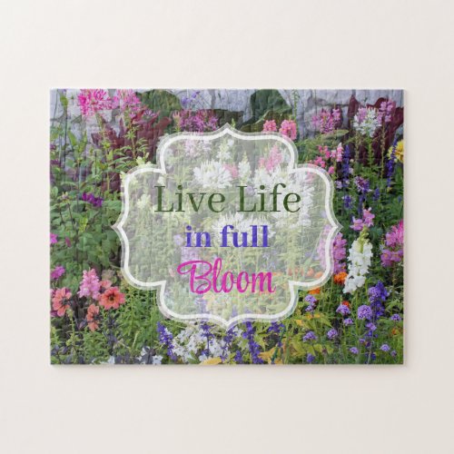 Live Life in Full Bloom Wildflower Jigsaw Puzzle