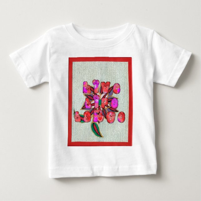 "Live Life Large" Art Print Baby T-Shirt (Front)