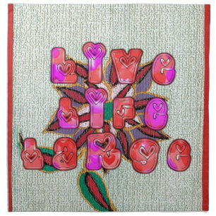 "Live Life Large" Art Print Cloth Napkin