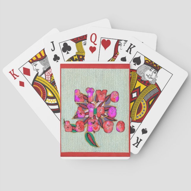 "Live Life Large" Art Print Poker Cards (Back)