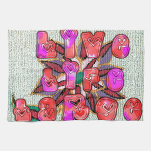"Live Life Large" Art Print Towel