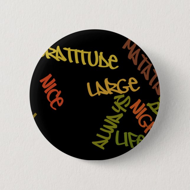 Live Life Large Word Art Print Button (Front)