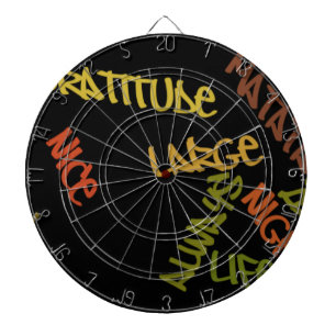Live Life Large Word Art Print Dartboard