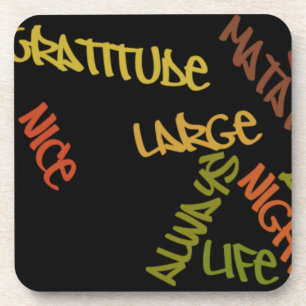 Live Life Large Word Art Print Drink Coaster
