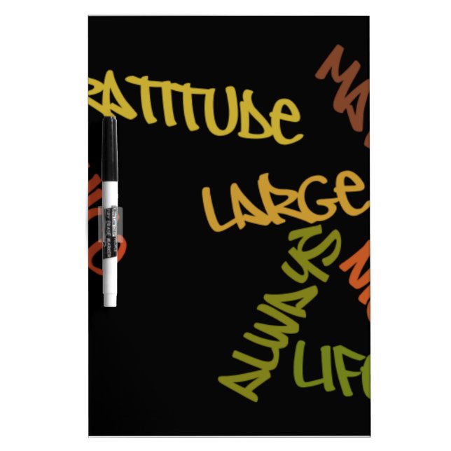 Live Life Large Word Art Print Dry-Erase Board (Front)