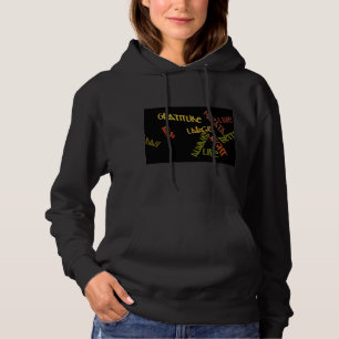 Live Life Large Word Art Print Hoodie
