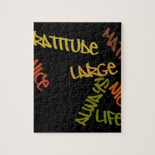 Live Life Large Word Art Print Jigsaw Puzzle
