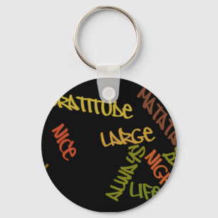 Live Life Large Word Art Print Keychain