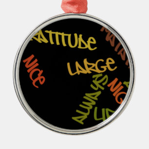 Live Life Large Word Art Print Metal Ornament