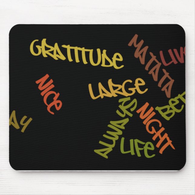 Live Life Large Word Art Print Mouse Pad (Front)