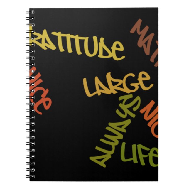 Live Life Large Word Art Print Notebook (Front)