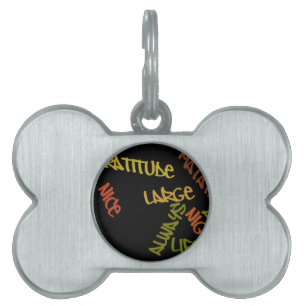 Live Life Large Word Art Print Pet Tag
