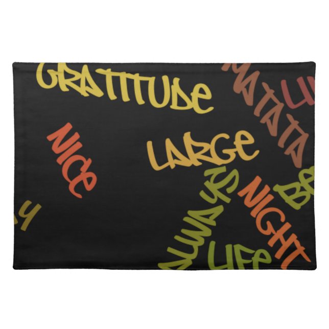 Live Life Large Word Art Print Placemat (Front)