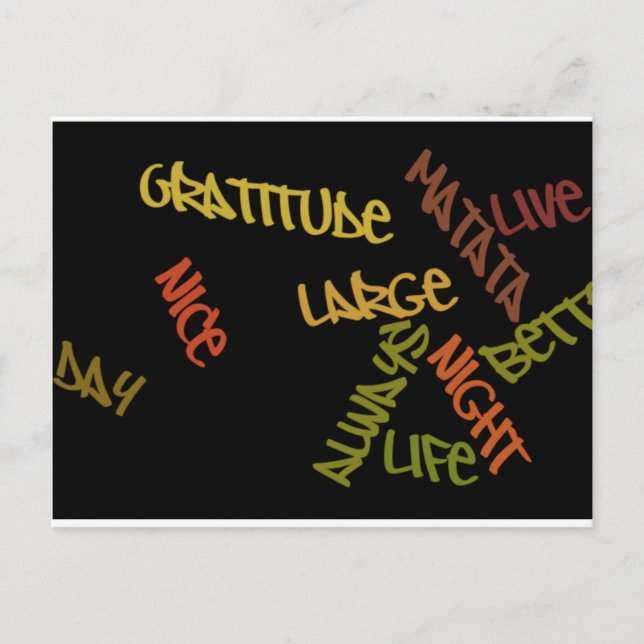 Live Life Large Word Art Print Postcard (Front)
