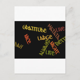 Live Life Large Word Art Print Postcard