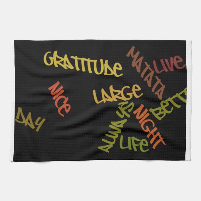 Live Life Large Word Art Print Towel (Horizontal)