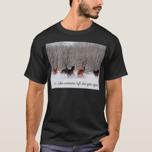 Live LifeLike someone left the gate open T_Shirt