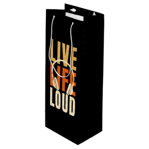 Live Life Love Loud Wine Gift Bag