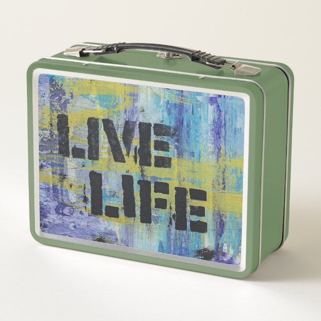 Live Life  Metal Lunch Box (Back)