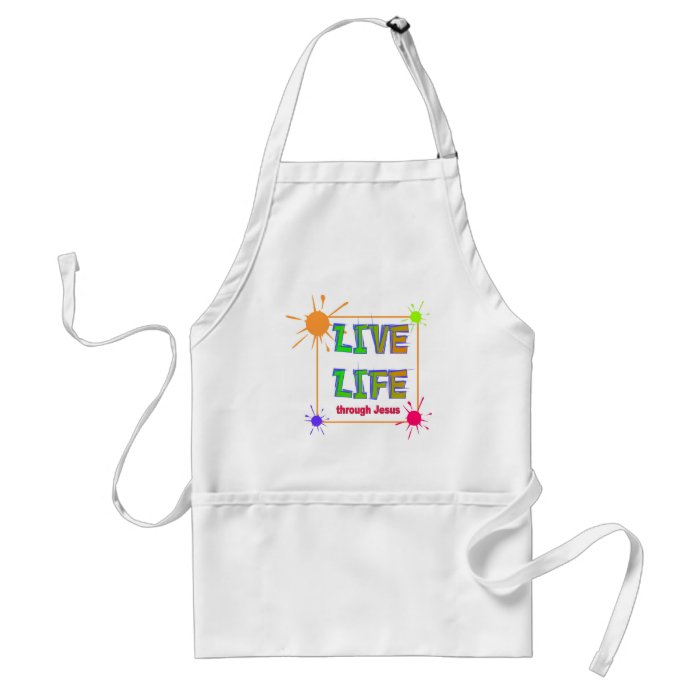 Live Life through Jesus Christian Apron by DiligentHeart
