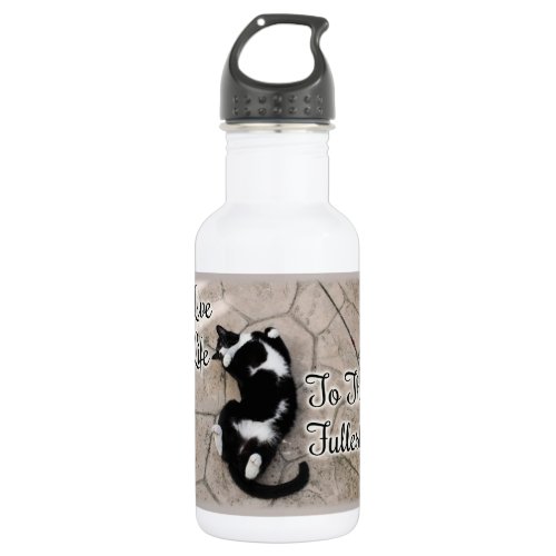 Live Life to the Fullest Encouraging Statement Stainless Steel Water Bottle