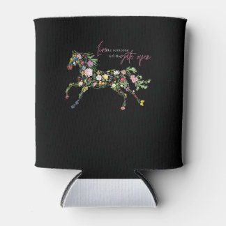 live like someone left gate open botanical flower can cooler