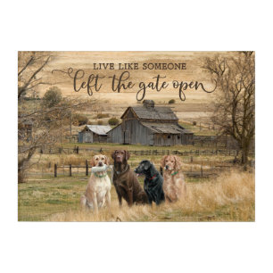 Live Like Someone Left The Gate Open Acrylic Print