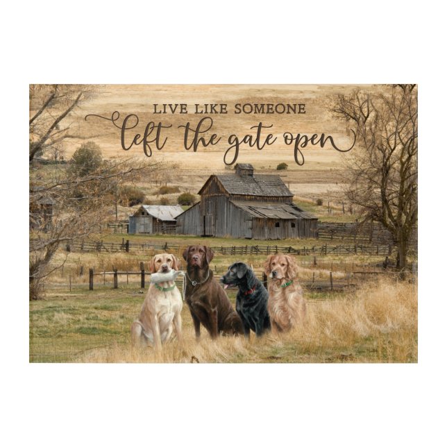 Live Like Someone Left The Gate Open Acrylic Print (Front)