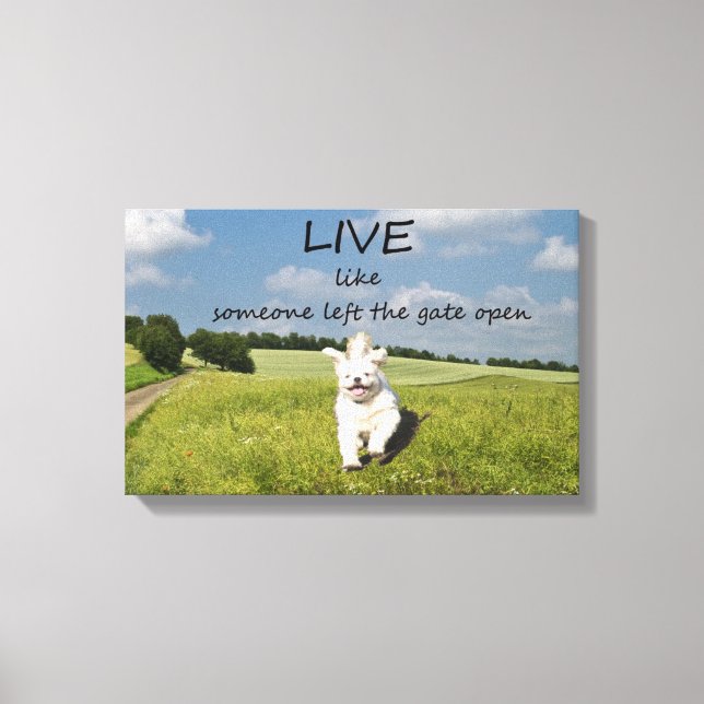 Live Like Someone Left the Gate Open Canvas Poster (Front)