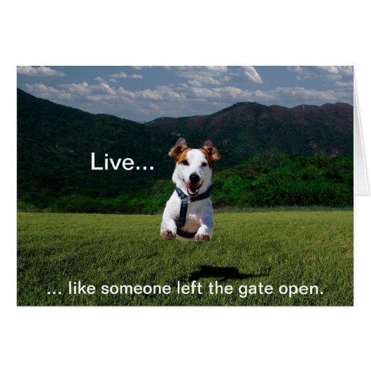 "Live Like Someone Left the Gate Open" Card (Front Horizontal)