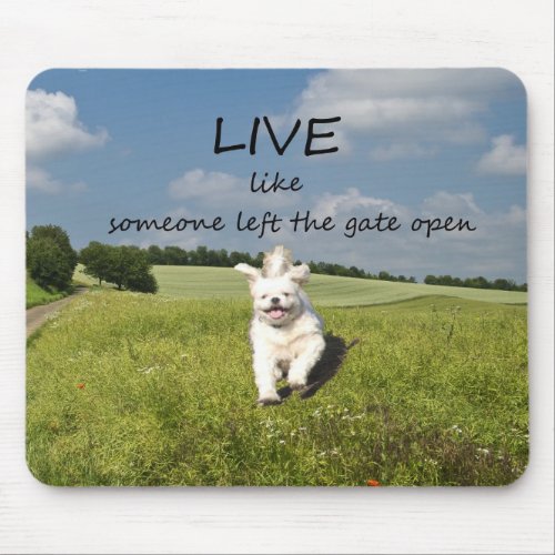 "Live Like Someone Left the Gate Open" Mouse Mat