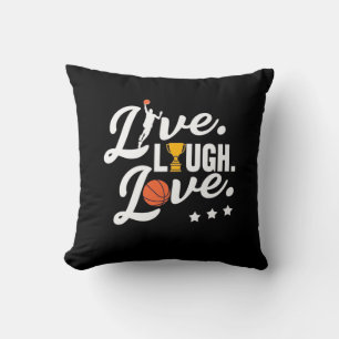 Live Lough Love Basketball Throw Pillow