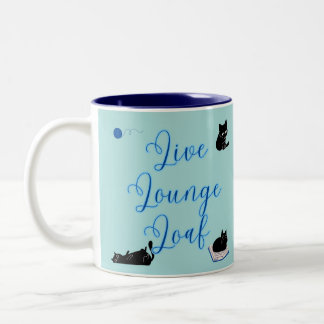 Live Lounge Loaf Cats Two-Tone Coffee Mug