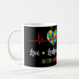 Live Love Accept Autism Awareness Mom,Show love to Coffee Mug