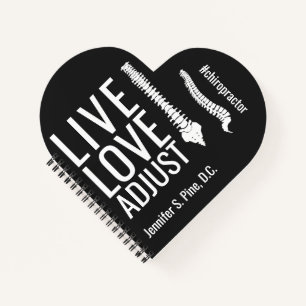 Live Love Adjust Spine Chiropractor Personalized Notebook