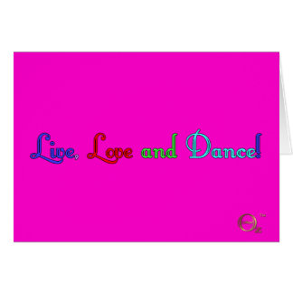 Live Love and Dance Cards