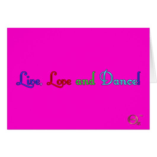 Live Love and Dance Cards (Front Horizontal)