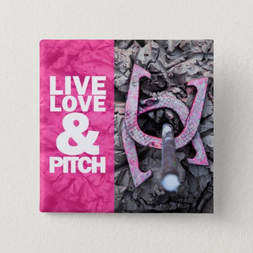 Live Love and Pitch Horseshoes Pinback Button