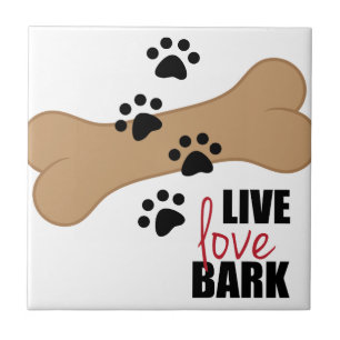 Live Love Bark Ceramic Tile