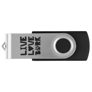 Live Love Bark Happy Bark Dogs Bark Quotes K9 Quot Flash Drive