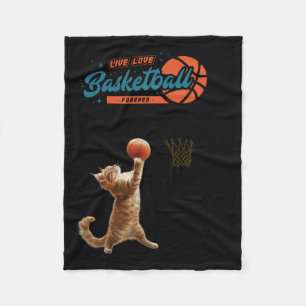 Live Love Basketball Forever Fleece Blanket